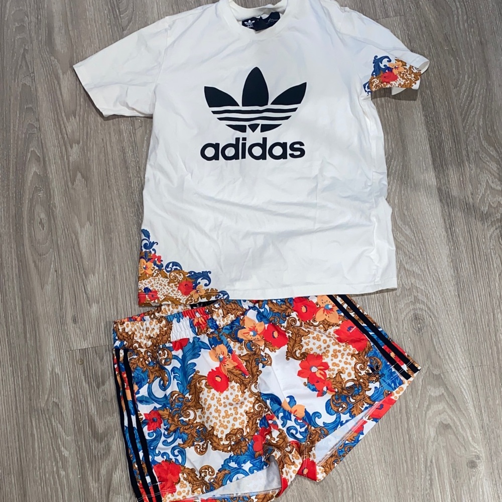 Adidas Women's Floral Shorts - Multicolor